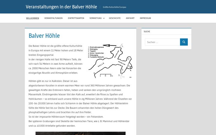 Screenshot of balver-hoehle.de