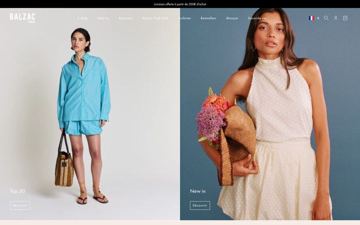 Screenshot of balzac-paris.com