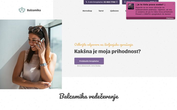 Screenshot of balzamika.si