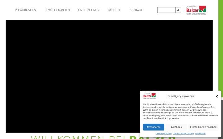 Screenshot of balzer-gartengestaltung.de