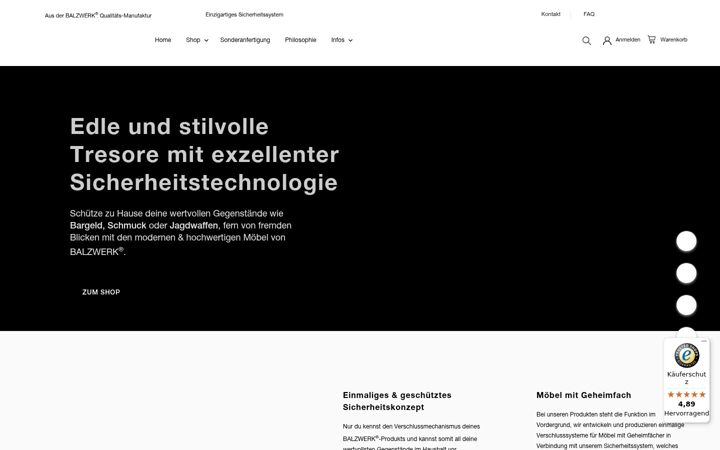 Snimka zaslona za balzwerk.de