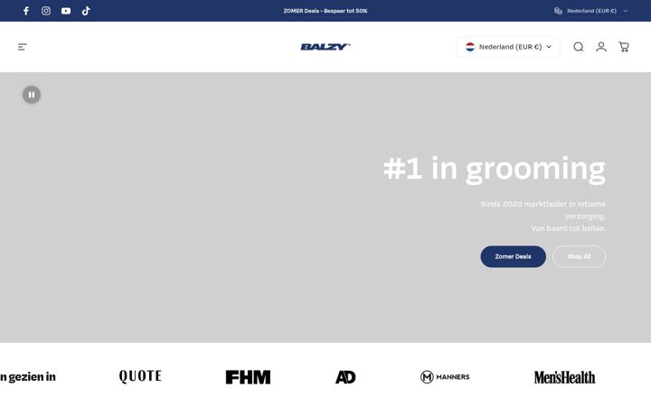 Screenshot of balzy.nl
