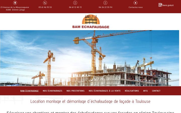 Screenshot of bam-echafaudage.fr