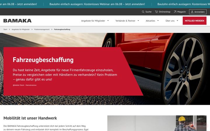 Screenshot of bamaka-fleet.de