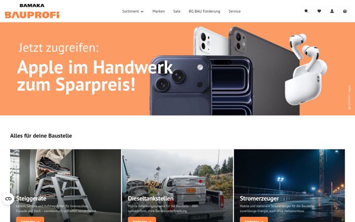 Screenshot of bamaka-shop.de