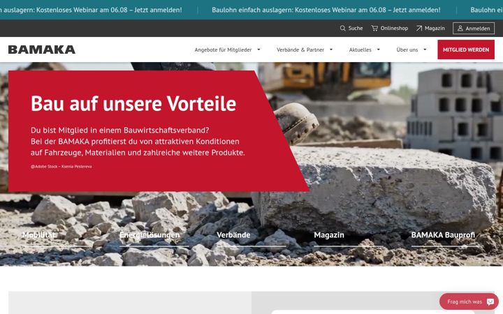 Screenshot of bamaka.de