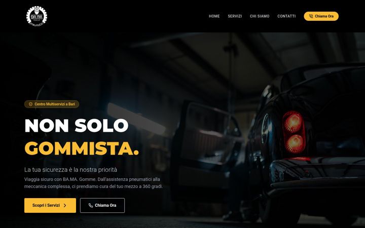 Screenshot of bamapneumatici.it