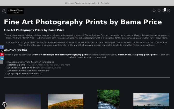 Screenshot of bamaprice.com