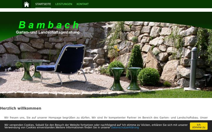 Captură de ecran a bambach-galabau.de
