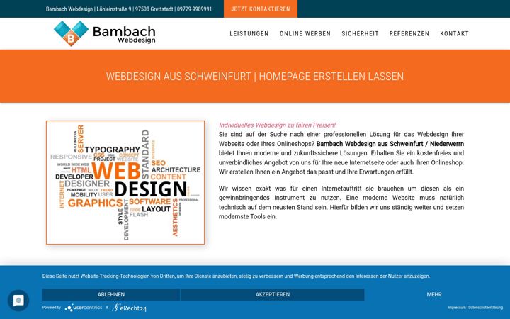 Captură de ecran a bambach-webdesign.de