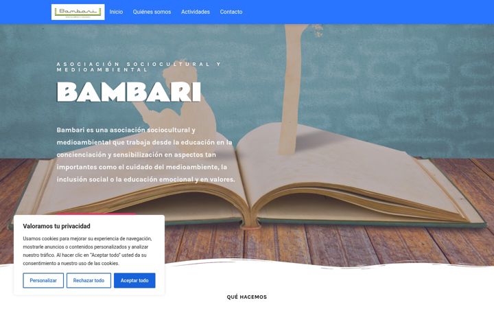 Screenshot of bambariproyectos.es