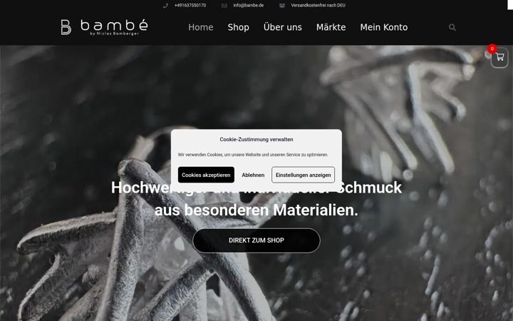 Screenshot of bambe.de
