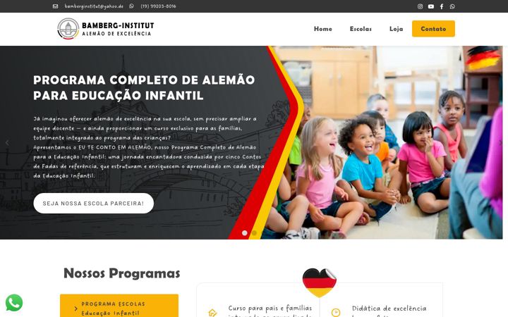 Snimka zaslona za bamberg-institut.com.br
