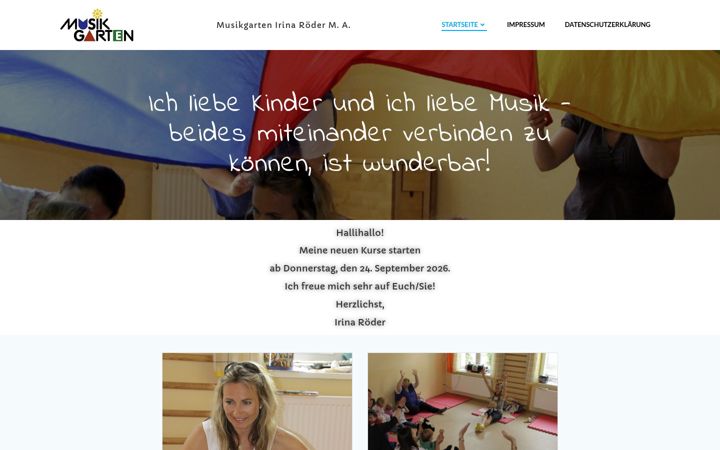 Snimka zaslona za bamberg-musikgarten.de