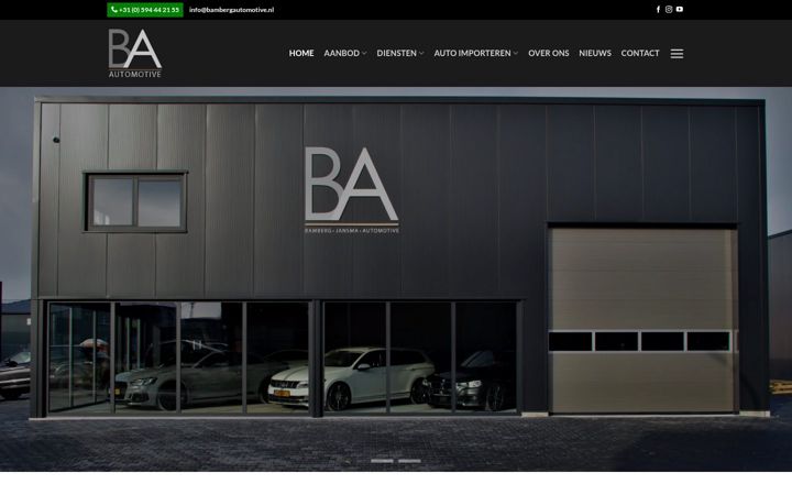 Capture d'écran de bambergautomotive.nl