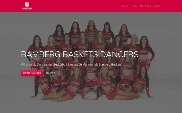 Screenshot of bambergbasketsdancers.de