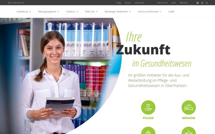 Screenshot of bamberger-akademien.de
