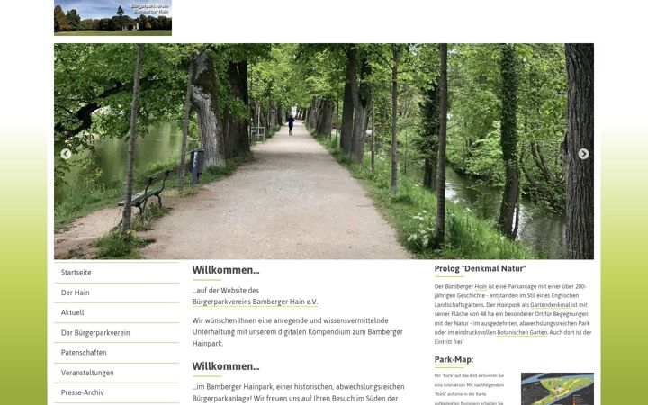 Screenshot of bamberger-hainpark.de