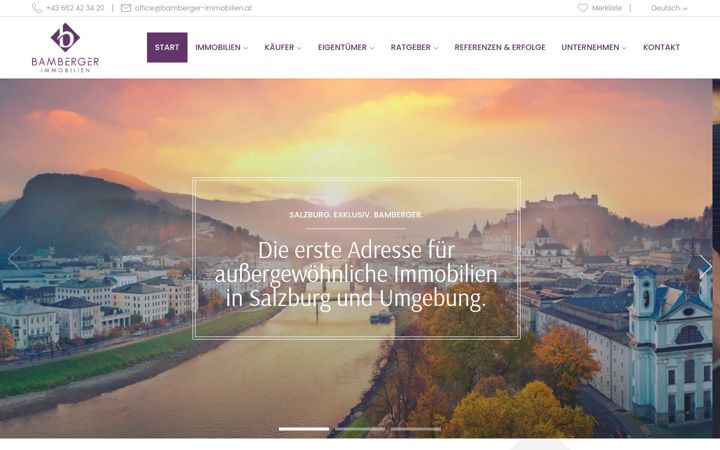 Skärmbild av bamberger-immobilien.at