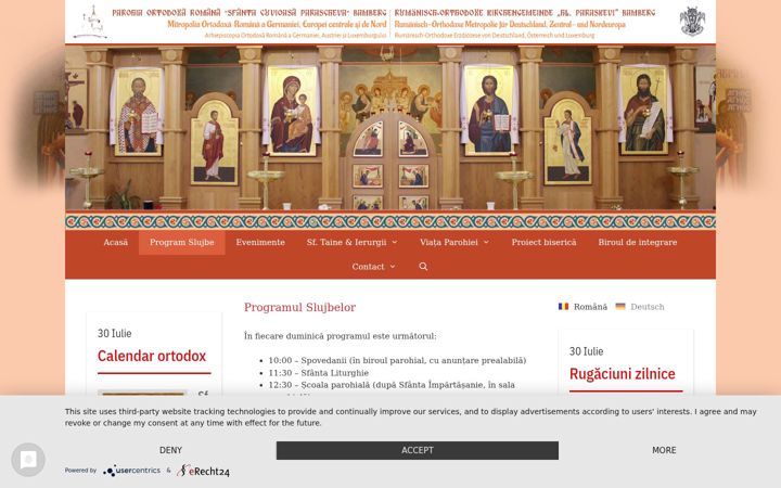 Screenshot of bambergorthodox.de