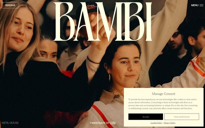 Screenshot of bambi-bar.com
