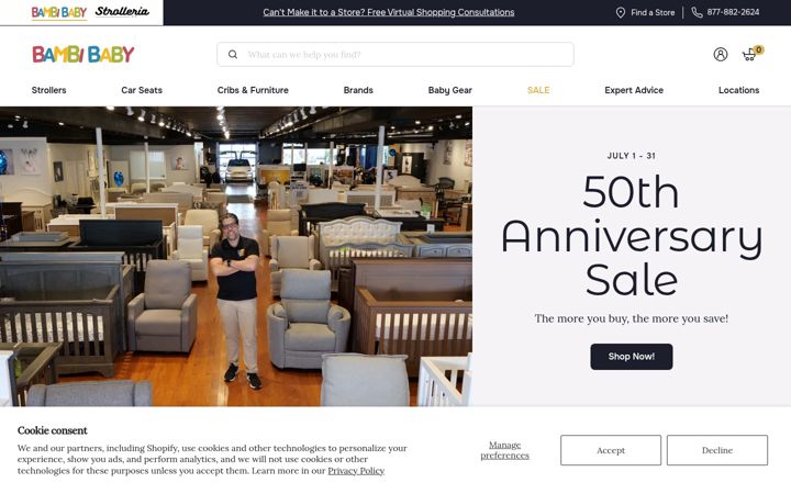 Screenshot of bambibaby.com