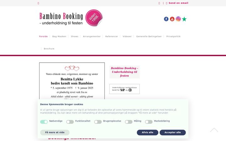 Screenshot of bambino-booking.dk