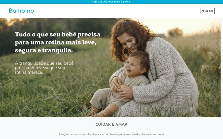 Screenshot of bambinobaby.com.br