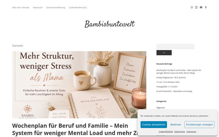 Screenshot of bambisbuntewelt.com