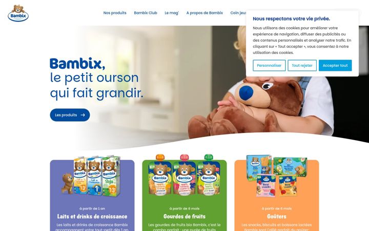 Екранна снимка на bambix.be