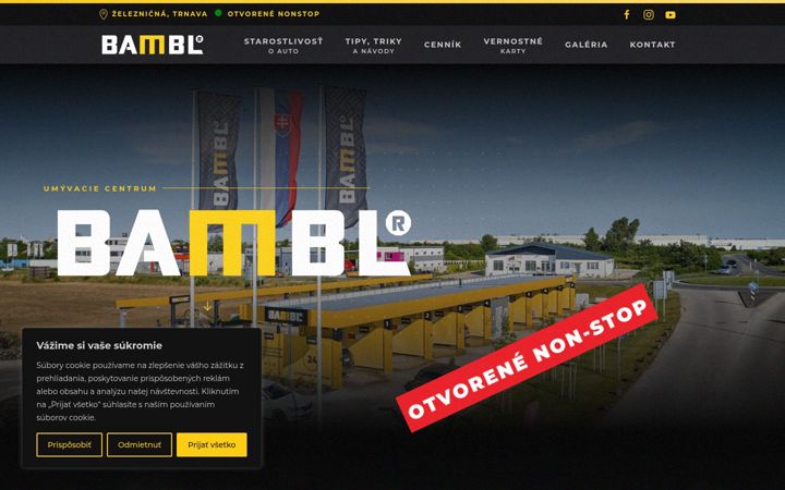 Snímek obrazovky bambl.sk