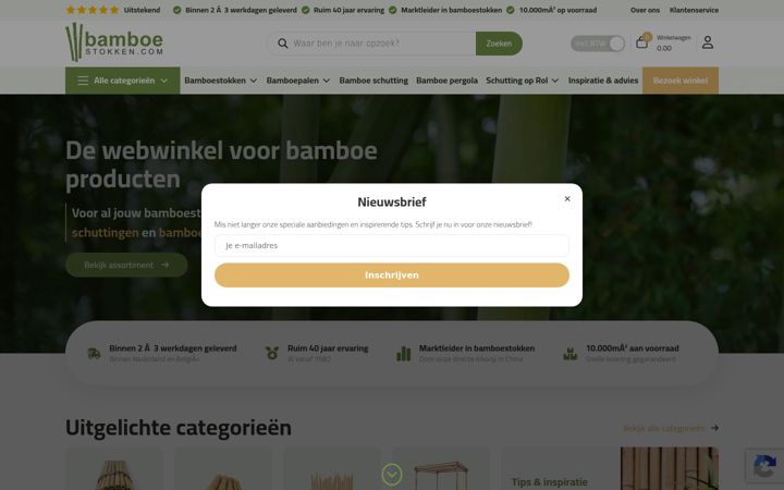 Screenshot of bamboestokken.com