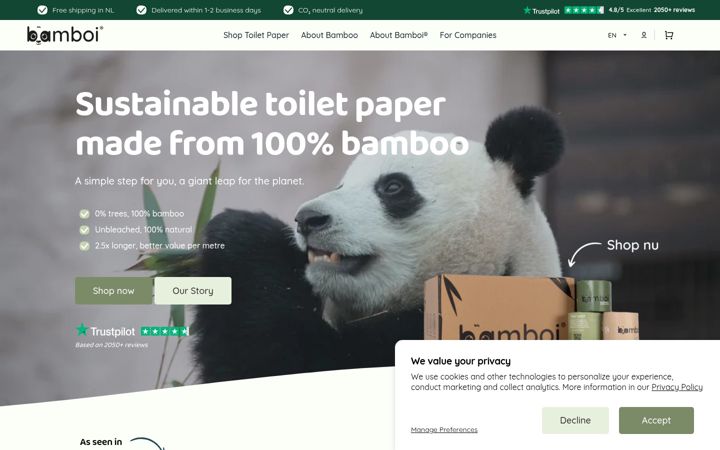 Screenshot of bamboi.eu