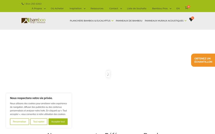 Screenshot of bamboo-design.ca
