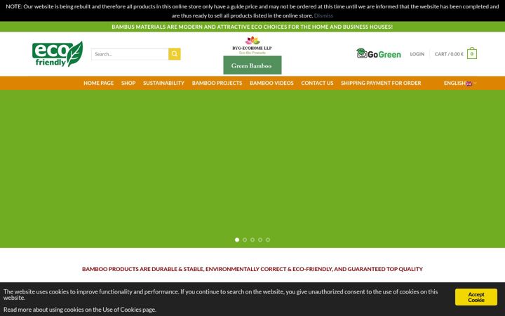 Screenshot of bamboo-ecohome-products.eu