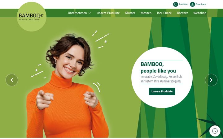 Screenshot of bamboo-health-care.com