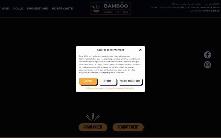 Screenshot of bamboo-kitchen.com