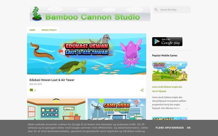 Screenshot of bamboocannonstudio.com