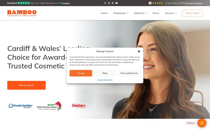 Screenshot of bamboodental.co.uk