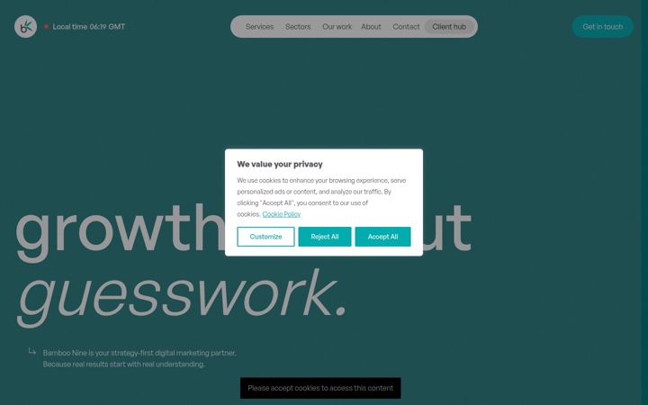 Screenshot of bamboonine.co.uk