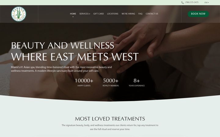 Screenshot of bamboospamiami.com