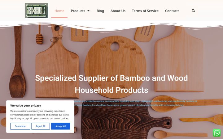 Screenshot of bamboowoodcraft.com