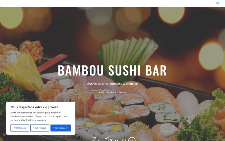 Screenshot of bambousushibar.ch