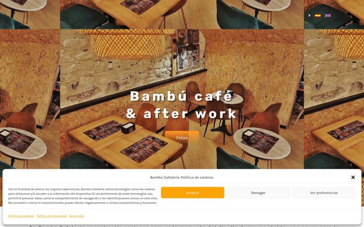 Screenshot of bambucafeteria.es