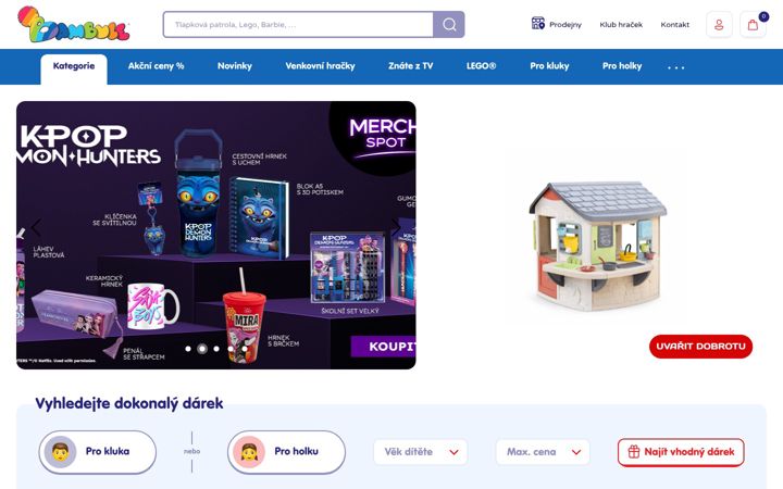 Screenshot of bambule.cz