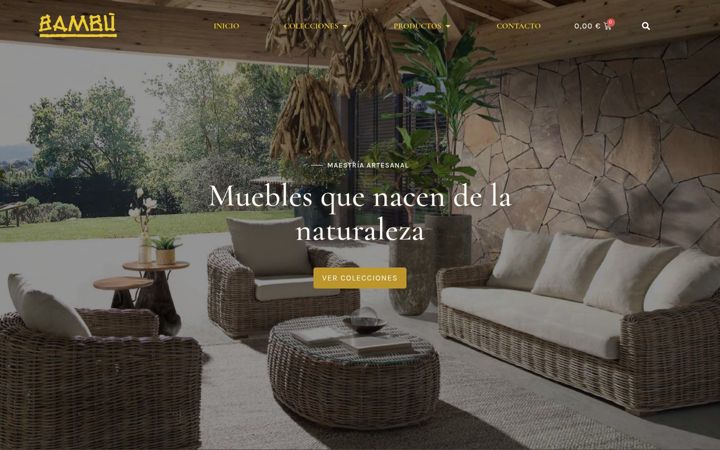 Screenshot of bambumarbella.com