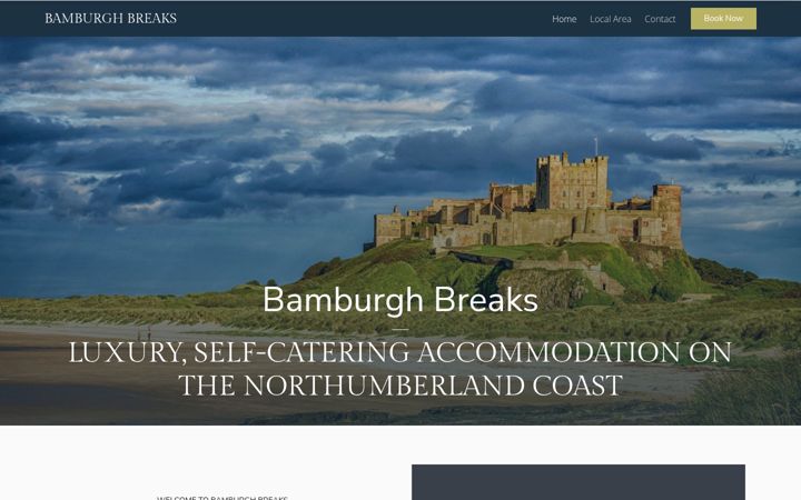 Screenshot of bamburghbreaks.co.uk