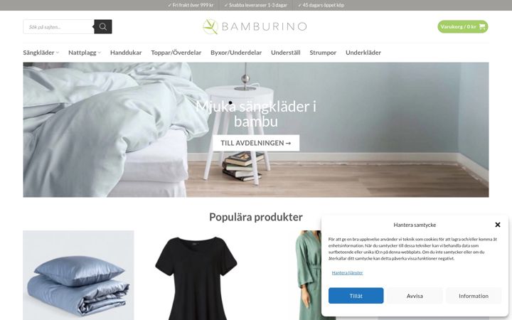 Screenshot of bamburino.se