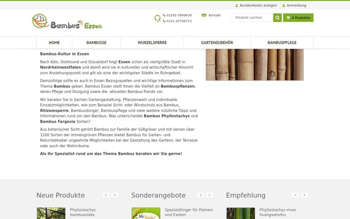 Skjámynd af bambus-essen.de