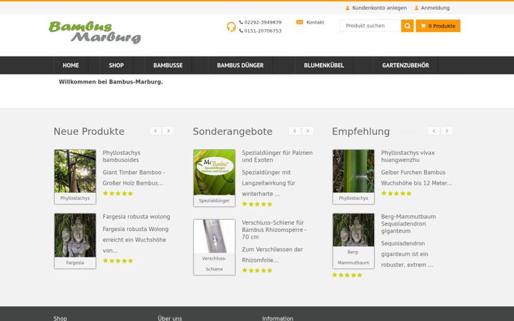 Skjámynd af bambus-marburg.de